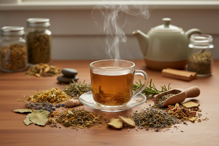 Herbal Teas (Herbal blends crafted to cleanse, soothe, and awaken your body from the inside out.)